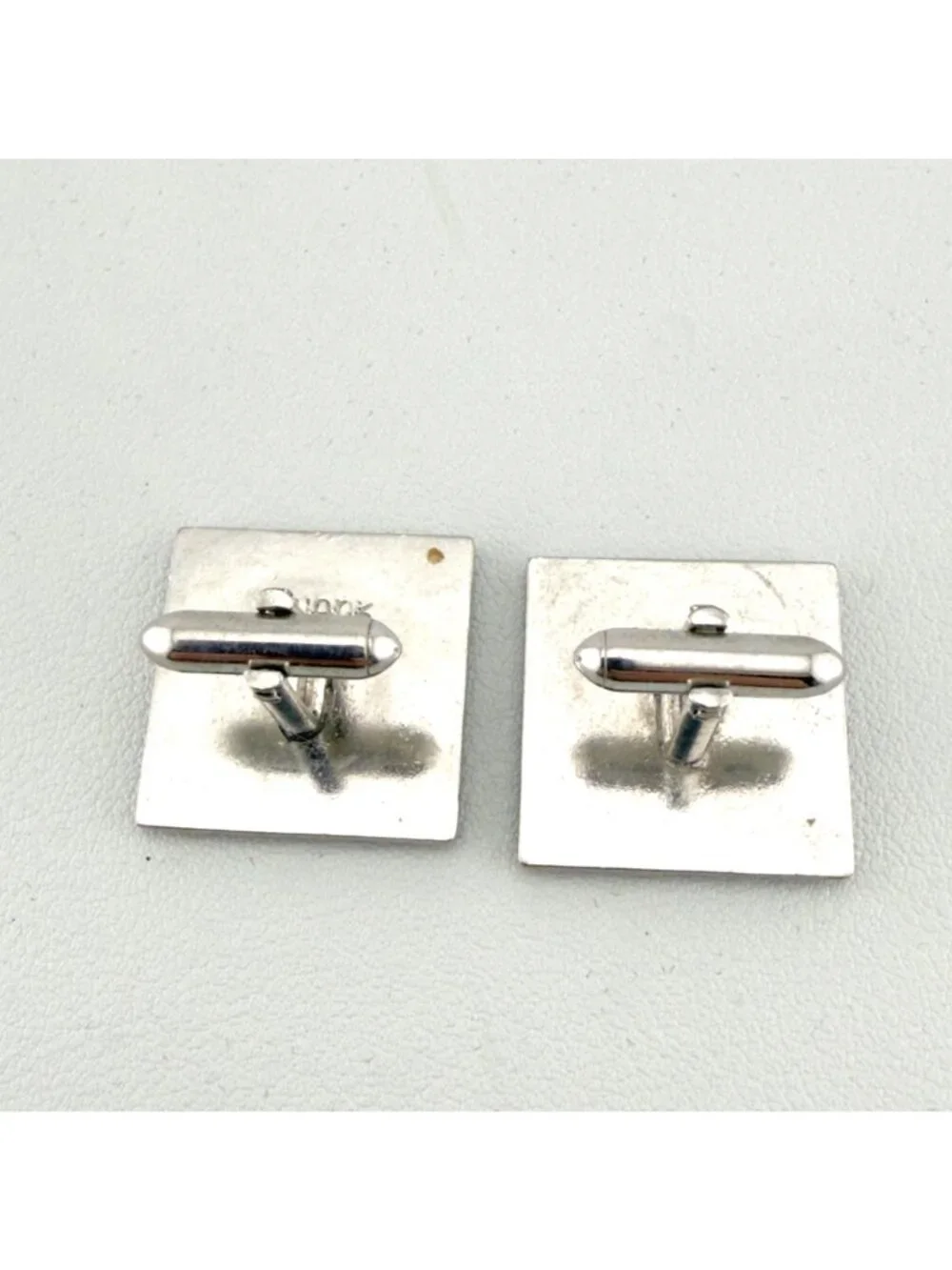 Vintage Silver Tone Lion Cufflinks Set of 2 Square Heraldic